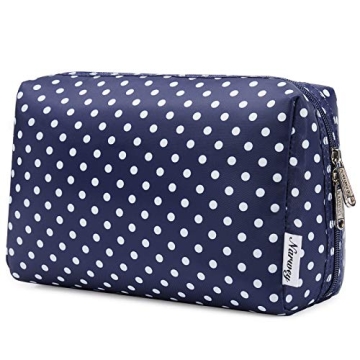 Narwey Cute Makeup Bag Travel Cosmetic Bag Organizer Toiletry Bag Make Up Bags with Compartments for...