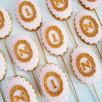 JJUNW 4 Pcs Photo Frame Silicone Molds, Baroque Style Air Dry Clay Molds, Mini Frame Molds Silicone for Cupcake Topper Cake Decoration Chocolate Candy Polymer Clay Gum