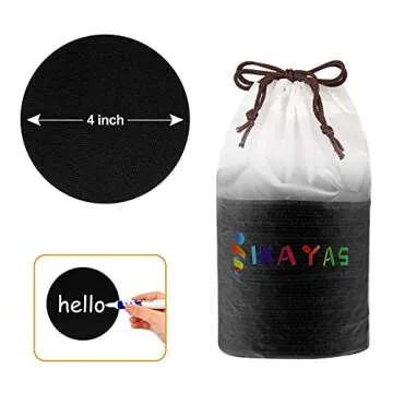 IKAYAS 60 Pcs Black Carpet Spots for Classroom Organization