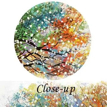 KREATIVE ARTS Large Living Room Wall Decor Abstract Canvas Wall Art Colorful Trees Landscape Painting Picture Giclee Print Framed Artwork Modern Home Bedroom Wall Decoration Ready to Hang 20x40inch