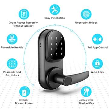 Sifely Smart Lock, Keyless Entry Door Lock, Smart Door Lock, Door Lock with Keypad, Smart Lock Front...
