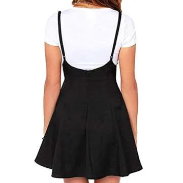 Kimiee Women's Casual Flared Suspender Skirt - Stylish Comfort