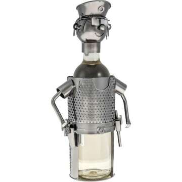Police Officer Wine Bottle Holder with Accessories