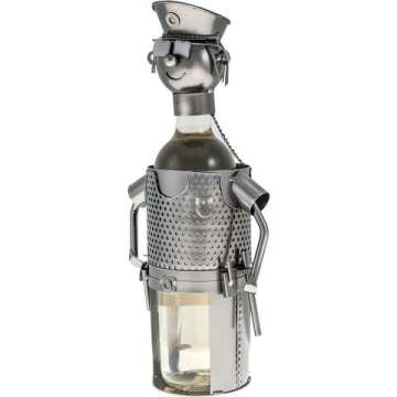 Police Officer Wine Bottle Holder with Accessories