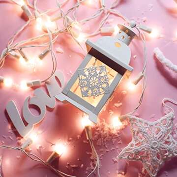 33 FT Christmas Lights with 150 Clear White Mini Bulbs