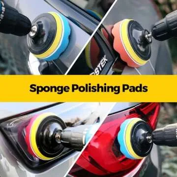 Holikme 30Pack Drill Brush Attachments Set,Scrub Pads & Sponge, Power Scrubber Brush with Extend Long Attachment All Purpose Clean for Grout, Tiles, Sinks, Car Polishing Pads