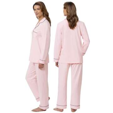 PajamaGram Womens Pajamas Set Soft - Pink Pajamas for Women, Pink, XL, 16