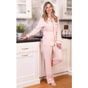 PajamaGram Womens Pajamas Set Soft - Pink Pajamas for Women, Pink, XL, 16