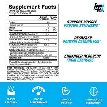 BPI Sports Best BCAA Powder for Muscle Recovery 35 Servings