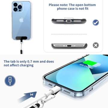 CACOE Cell Phone Lanyard 2 Pack-1× Adjustable Neck Strap,1× Wrist Strap,2× Pads,Universal Crossbo...