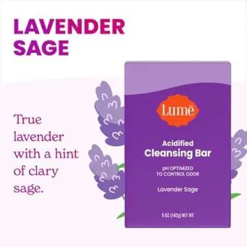 Lume Acidified Body Cleansing Bar - 24 Hour Odor Control - Lavender Sage