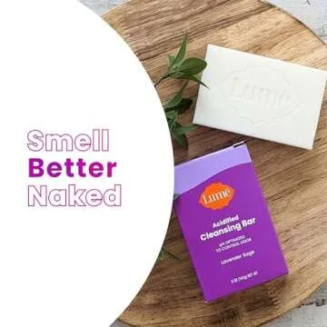 Lume Acidified Cleansing Bar for 24 Hour Odor Control