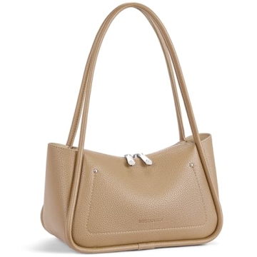 BOSTANTEN Purses for Women Trendy Small Shoulder Bag Vegan Leather Hobo Handbags with Double Zipper