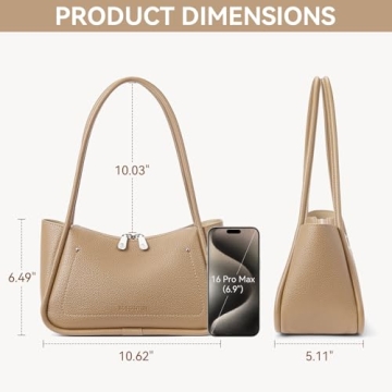 BOSTANTEN Small Hobo Purse Vegan Leather Trendy Shoulder Bag