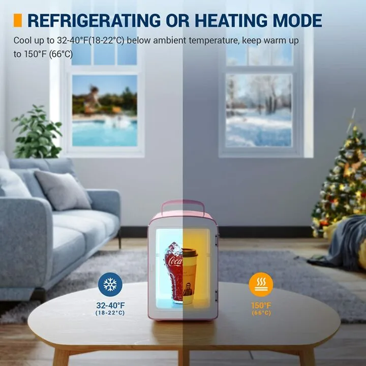 AstroAI Mini Fridge – 4L Portable Skincare & Beverage Cooler