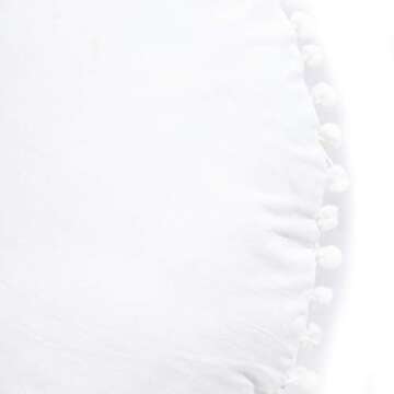 Popular Handicrafts Floor Pillow Cushion Cover - Hippie Mandala Large Round Ombre Pouf Sham - Ottoman Decorative Bohemian - Pouf Cover Round Bohemian Yoga Decor - 24" Pure White