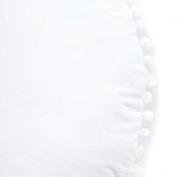 Popular Handicrafts Floor Pillow Cushion Cover - Hippie Mandala Large Round Ombre Pouf Sham - Ottoman Decorative Bohemian - Pouf Cover Round Bohemian Yoga Decor - 24" Pure White