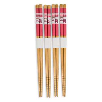 Naruto: Shippuden Ichiraku Ramen Wooden Bamboo Chopsticks, Set Of 4 | Utensil Set For Ramen Noodles,...