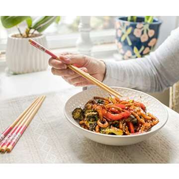 Naruto: Shippuden Ichiraku Ramen Wooden Bamboo Chopsticks, Set Of 4 | Utensil Set For Ramen Noodles, Japanese Dinnerware For Home Kitchen | Official Anime Manga Collectible