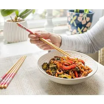 Naruto: Shippuden Ichiraku Ramen Wooden Bamboo Chopsticks, Set Of 4 | Utensil Set For Ramen Noodles, Japanese Dinnerware For Home Kitchen | Official Anime Manga Collectible