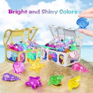 Duchong Pool Toys, 36 Pcs Dive Gems Pool Toys for Kids Ages 4-8, 8-12, Summer Throw Pool Toys with Assorted Diving Gems and 2 Treasure Boxes, Summer Beach Toys for Boys and Girls
