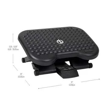 Mind Reader Ergonomic Adjustable Foot Rest for Comfort