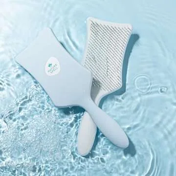 Nature Spell No Knots Detangling Hair Brush | Detangles All Hair Types | For Wet & Dry Hair | Eliminates Knots & Reduces Breakage | (Matte Blue)