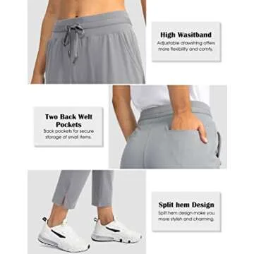 Soothfeel Women's 7/8 Stretch High Waisted Pants