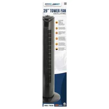 Sleek Seasons Comfort 29 inch Oscillating Tower Fan for Every Room