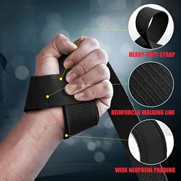 ihuan Weightlifting Wrist Straps for Secure Grip Support