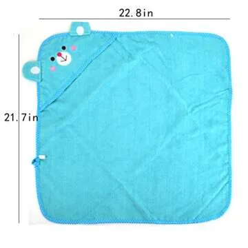 Goclothod Pet Hooded Bath Towel Cartoon Drying Bath Towel Absorbent Bathrobe Warm Blanket