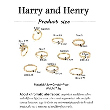 Trendy Gold Stackable Rings for Girls - Star Moon Set