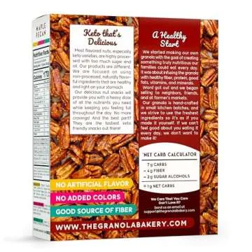 TGB Maple Pecans | 1g Net Carb Keto Snack | Gluten Free Low Carb Candy Nuts, 10 Ounces