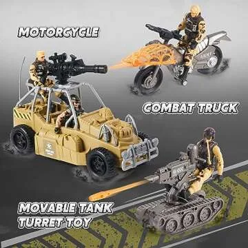 JOYIN Military Base Toys Set - Army Vehicles & Figures