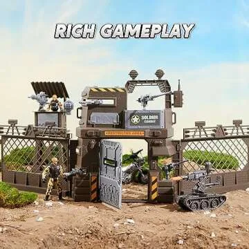 JOYIN Military Base Toys Set - Army Vehicles & Figures