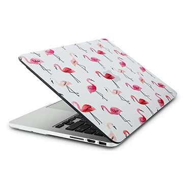KECC Compatible with MacBook Pro 13 inch Case 2024-2016 with Touch Bar M2 A2338 M1 A2289 A2251 A2159 A1989 A1706 A1708 Plastic Hard Shell (Flamingo)