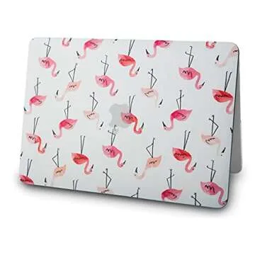 KECC Compatible with MacBook Pro 13 inch Case 2024-2016 with Touch Bar M2 A2338 M1 A2289 A2251 A2159 A1989 A1706 A1708 Plastic Hard Shell (Flamingo)