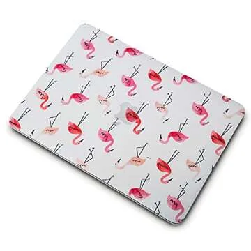 KECC Compatible with MacBook Pro 13 inch Case 2024-2016 with Touch Bar M2 A2338 M1 A2289 A2251 A2159 A1989 A1706 A1708 Plastic Hard Shell (Flamingo)