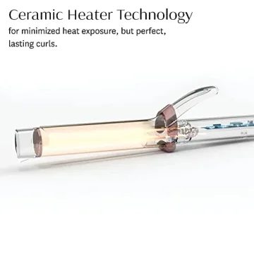 T3 SinglePass 1.0" Ceramic Curling Iron, White/Rose Gold, 1 Count (Pack of 1)