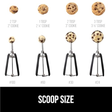 Gorilla Grip Stainless Steel Cookie Scoop for Perfect Portions