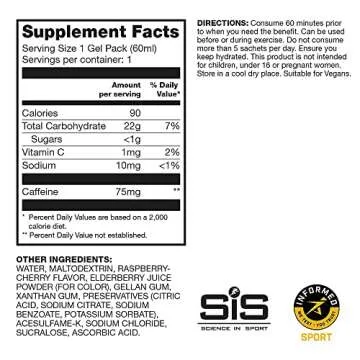 Science in Sport Energy Gel Pack with Caffeine for Endurance