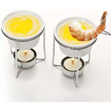 Prepworks by Progressive Ceramic Butter Warmer Fondue Set