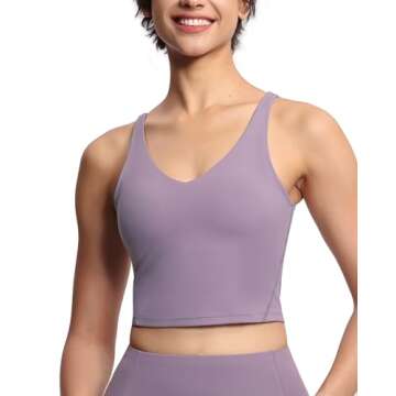 Women’s Longline Sports Bra for Yoga and Workouts