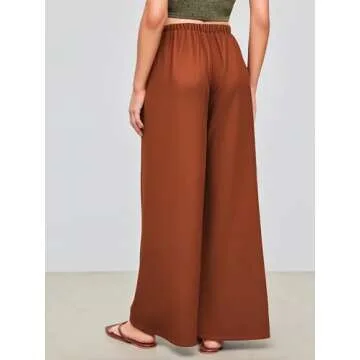 CIDER Elegant Palazzo Pants for Women in Olive Green