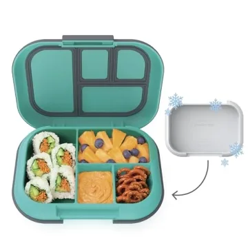 Bentgo Kids Chill Leak-Proof Lunch Box - Included Reusable Ice Pack Keeps Food Cold; 4-Compartment B...