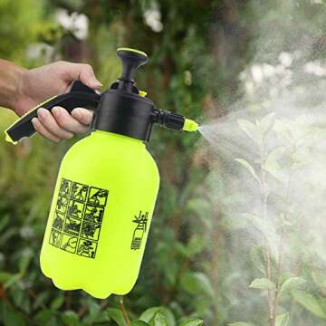 Sunnyglade Hand Held Garden Sprayer Portable Lawn Pressure Pump Sprayer Adjustable Nozzle Manual 1/2...