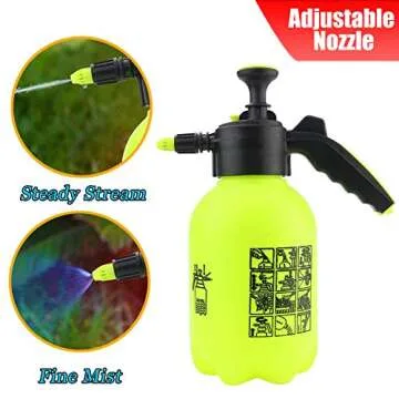 Sunnyglade Hand Held Garden Sprayer Portable Lawn Pressure Pump Sprayer Adjustable Nozzle Manual 1/2 Gallon