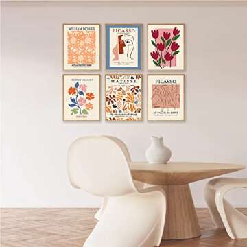 Flower Market Posters Set of 6 for Vibrant Wall Art