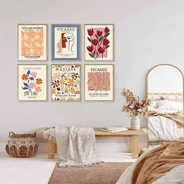 Flower Market Posters Set of 6 for Vibrant Wall Art