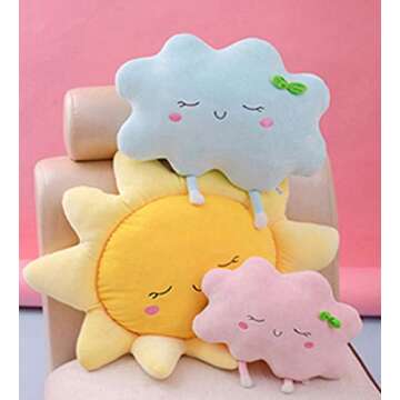 Mathew Sun Cloud Plush Throw Pillow for Home and Car Comfort